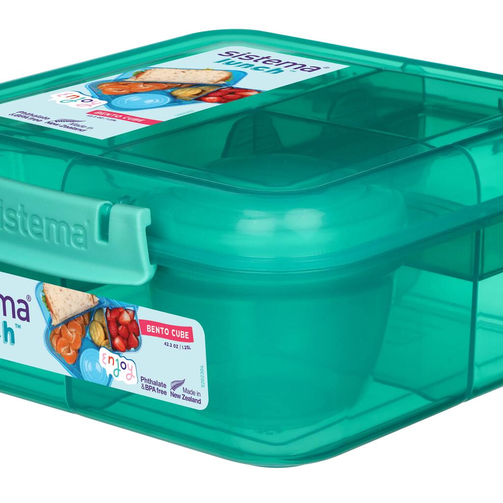 Trojkomorový desiatový box Lunch™ s nádobou na jogurt a 2 podnosmi 1,25 l