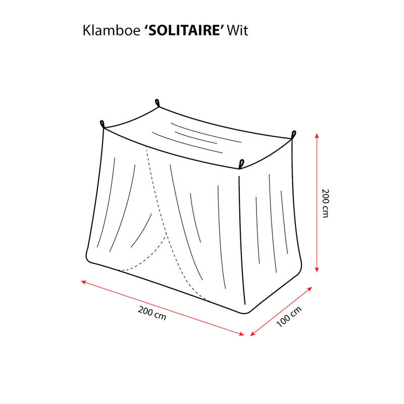 Moustiquaire Deconet SOLITAIRE blanc - L200xL100xH200cm