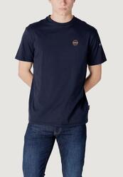 t-shirt crop top S-BADGE SS HOMME BLEU