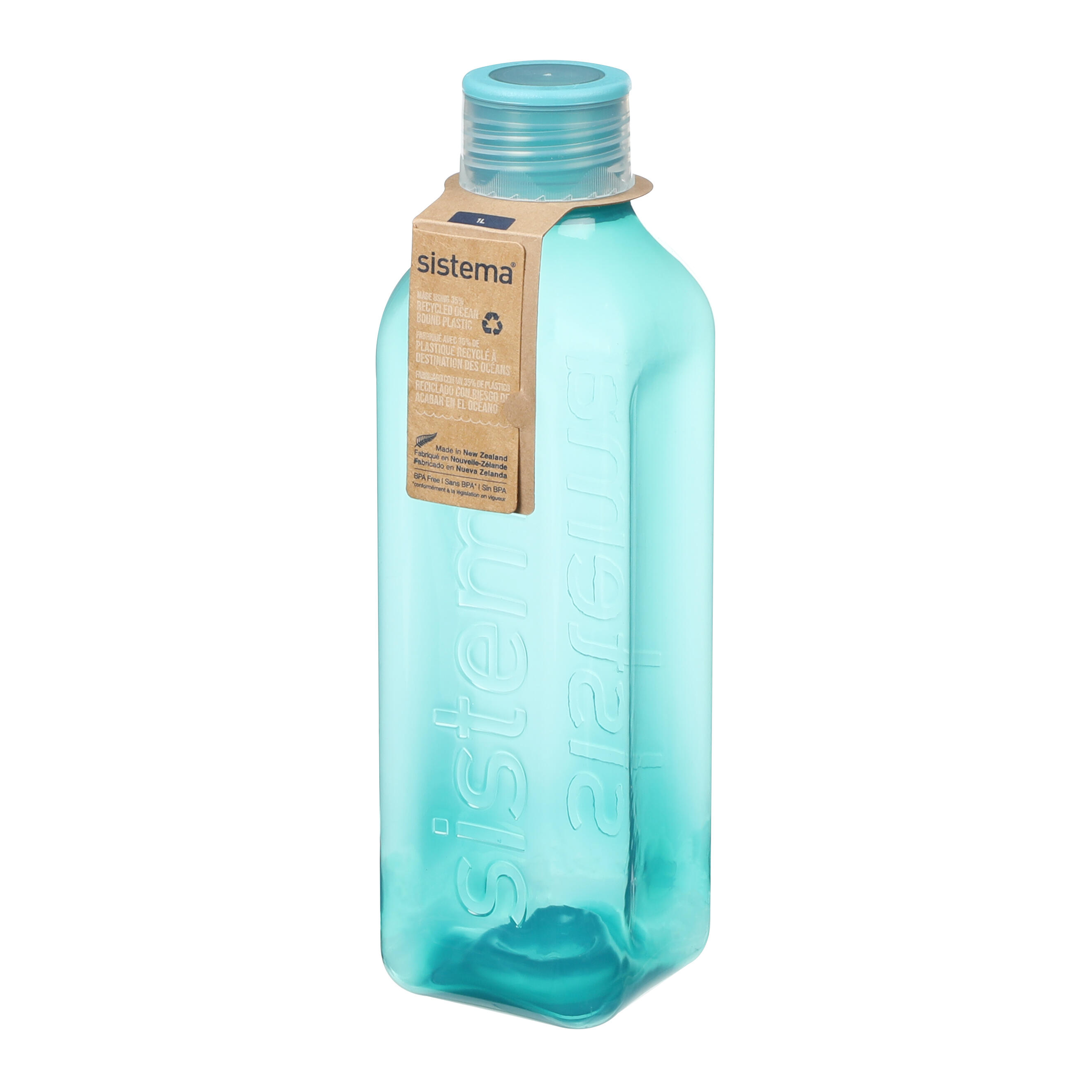 SISTEMA Láhev se šroubovacím víčkem Ocean Bound Square 1 l