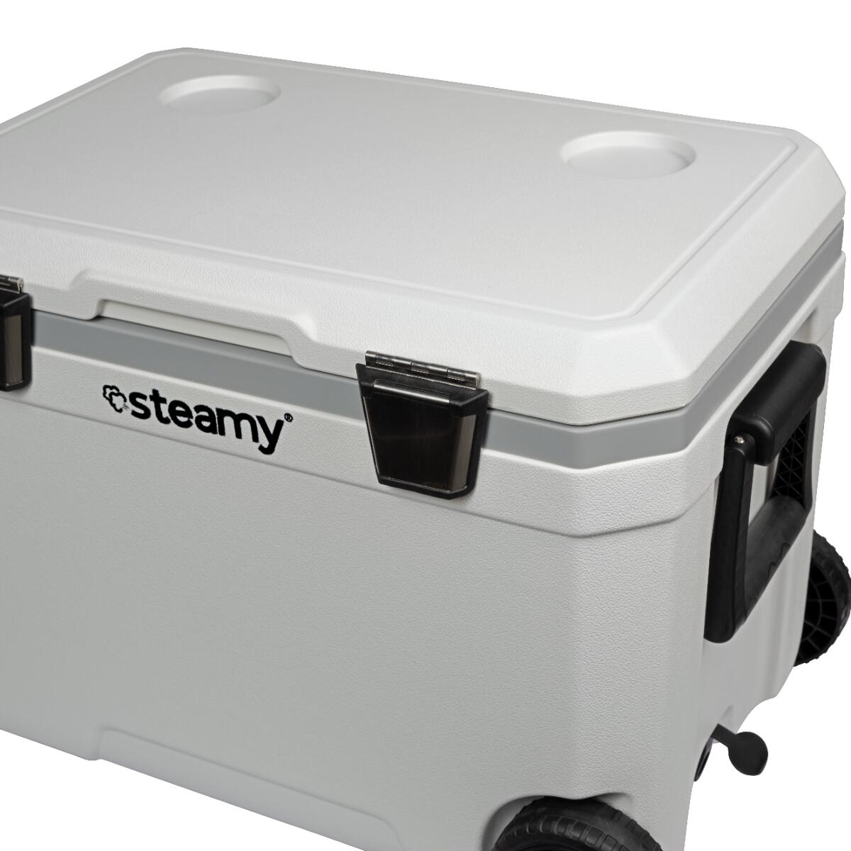 Steamy Marine 70 Roller, Koelbox op Wielen, 70L, Wit 5/7