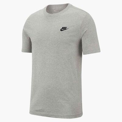 T-shirt nike nsw club. grijs. mannen