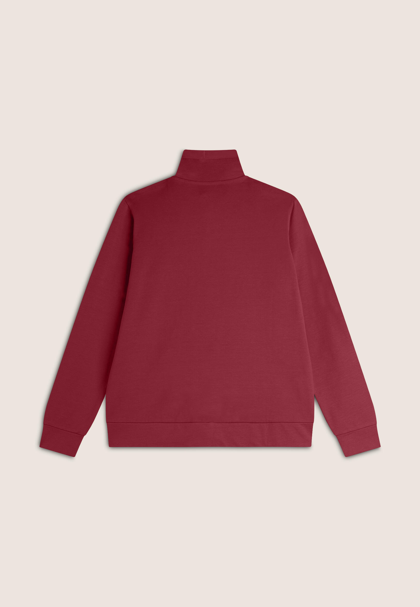 Felpa donna comfort fit zip e collo alto con interno floreale 2/3