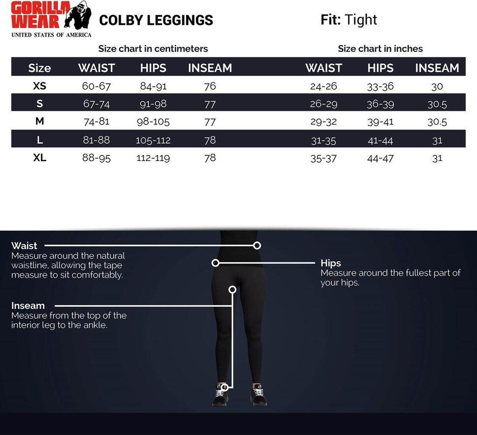 Colby Leginsy - Czarny