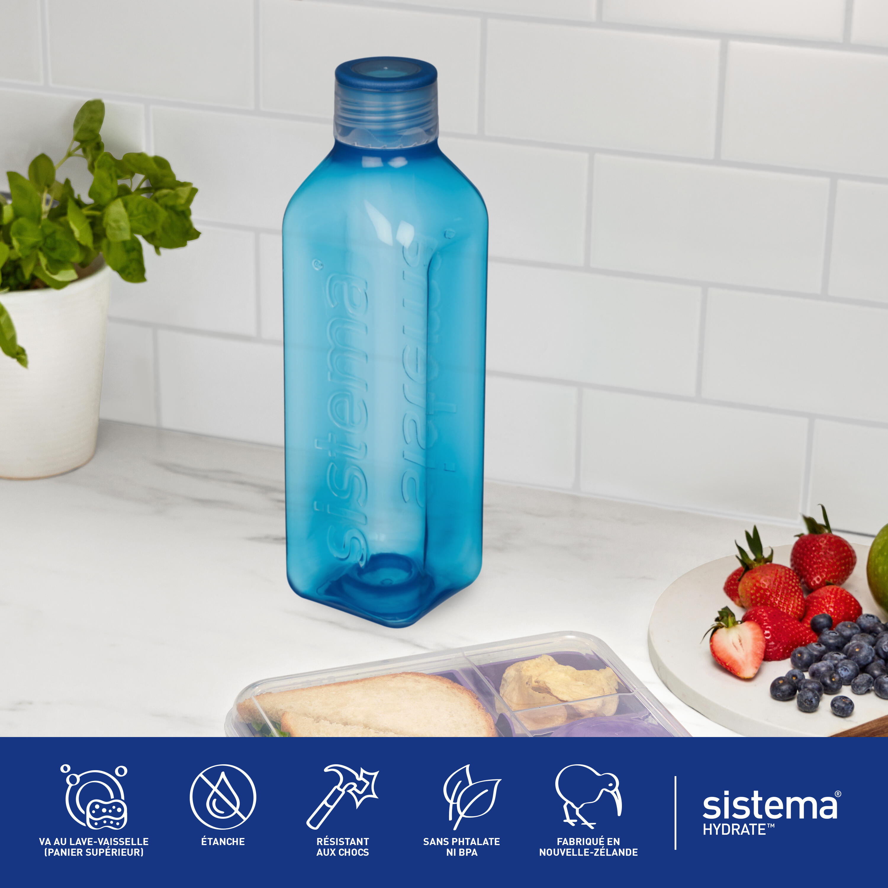 Láhev se šroubovacím víčkem Hydrate™ Square 1 l 3/5