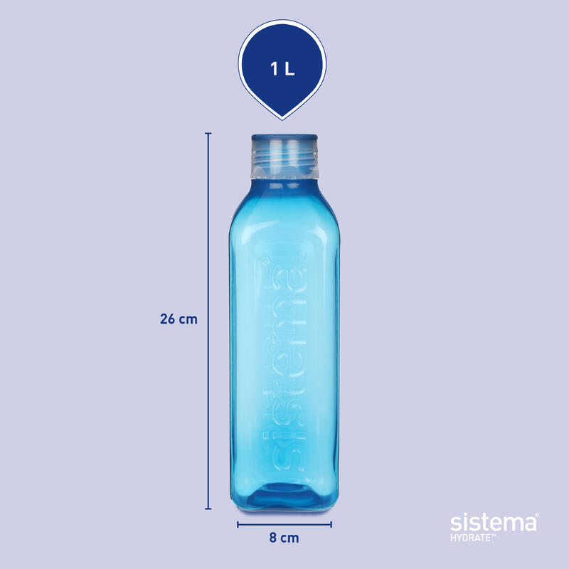 Hydrate™ Láhev Square se šroubovacím víčkem 1 l
