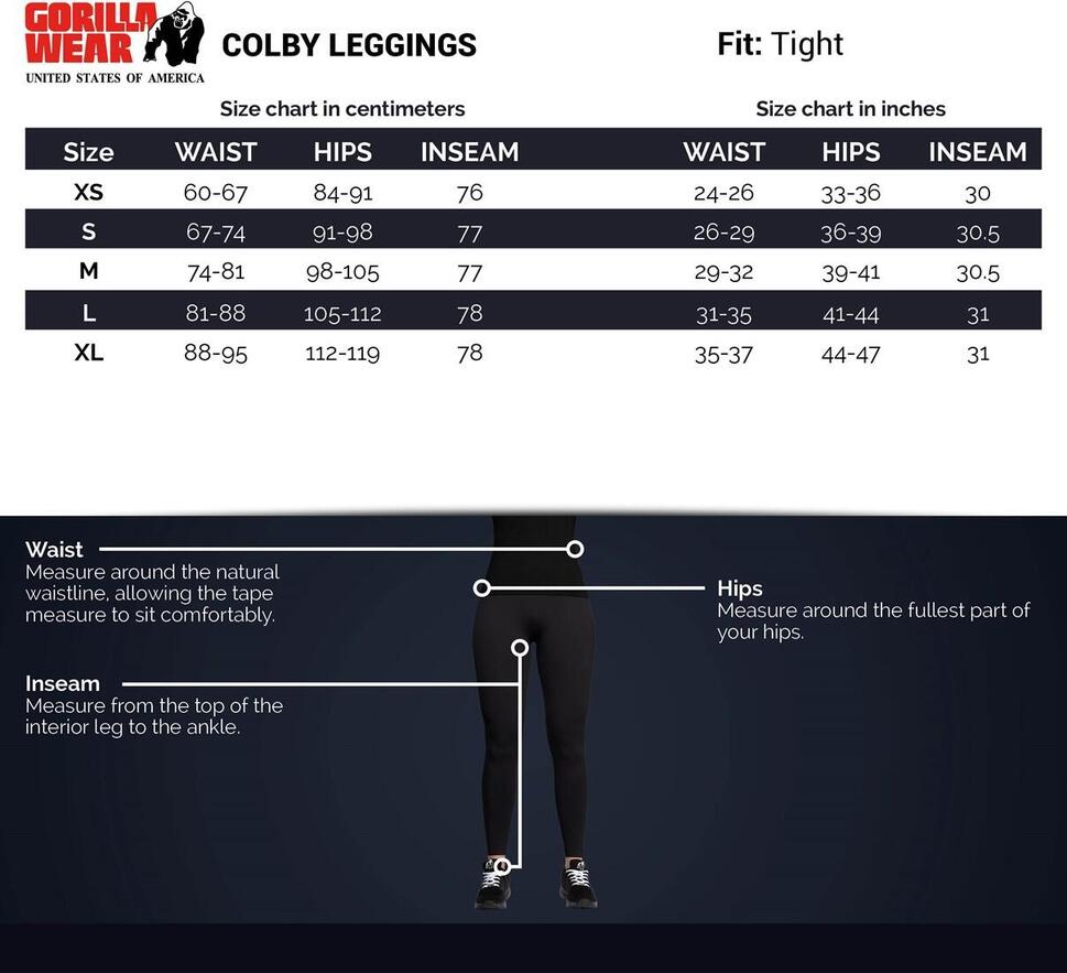 Colby Leginsy - Czarny