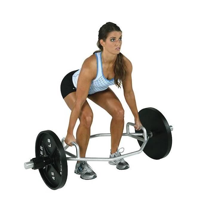 Hex Bar - bara hexagonala din otel cromat Dayu Fitness