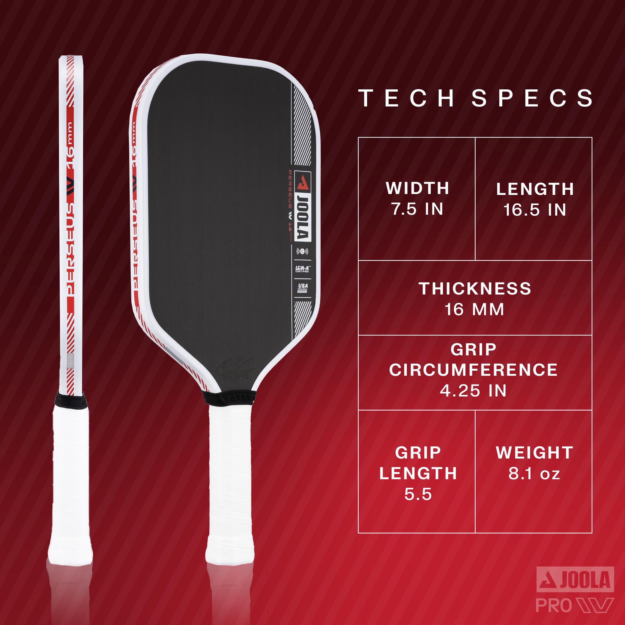 Racchetta de pickleball Ben Johns Perseus Pro IV 16 3/7