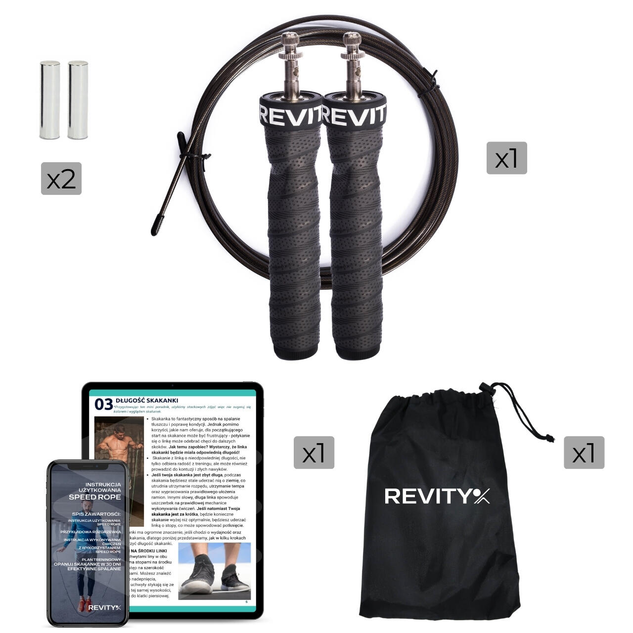 Comba vuerda de velocidad Rápida con peso y rodamientos, 300 cm Speed Jump Rope 7/7