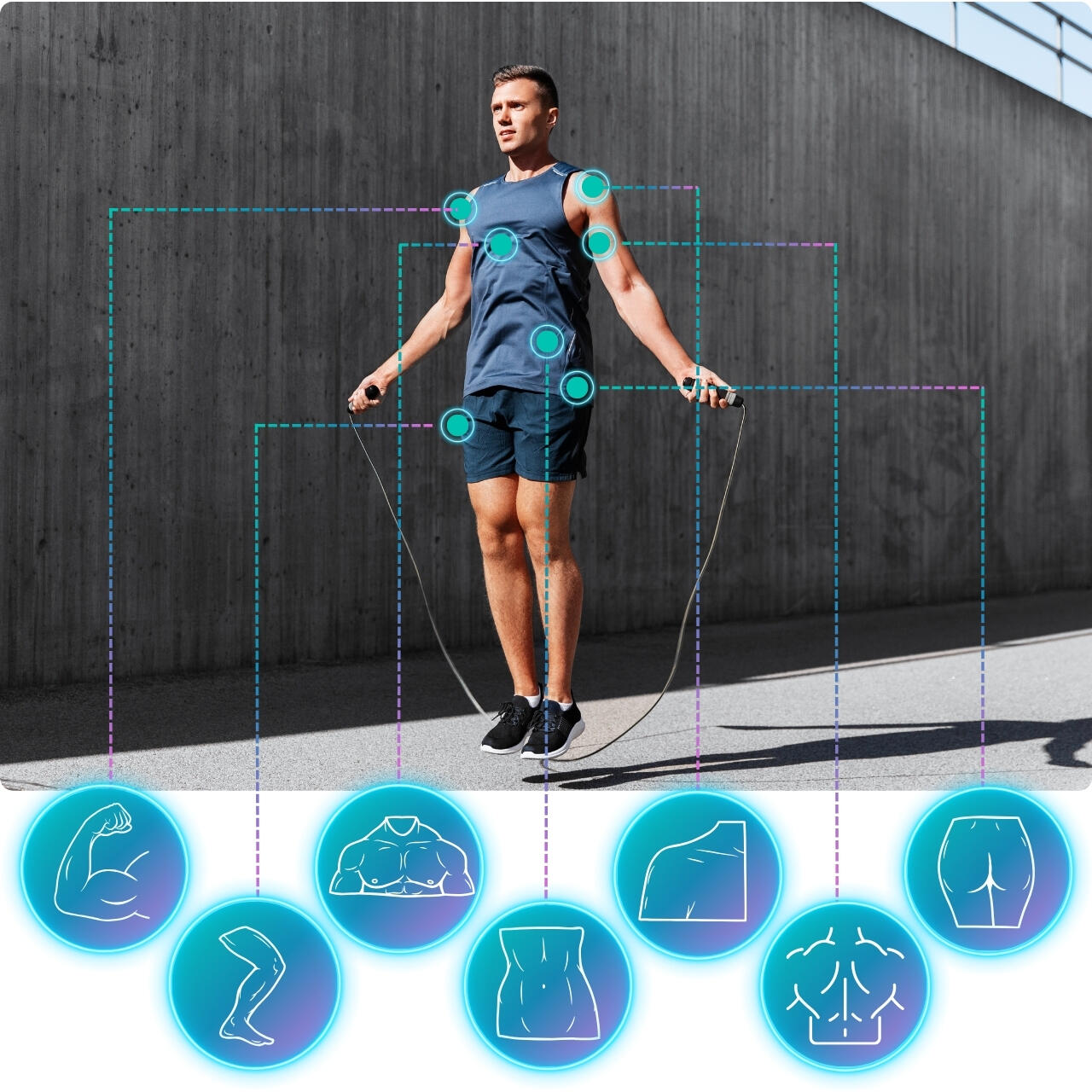 Comba vuerda de velocidad Rápida con peso y rodamientos, 300 cm Speed Jump Rope 2/7