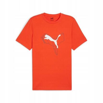 KOSZULKA męska PUMA 682858-18 t-shirt bawełniany sportowa pomarańczowa XL