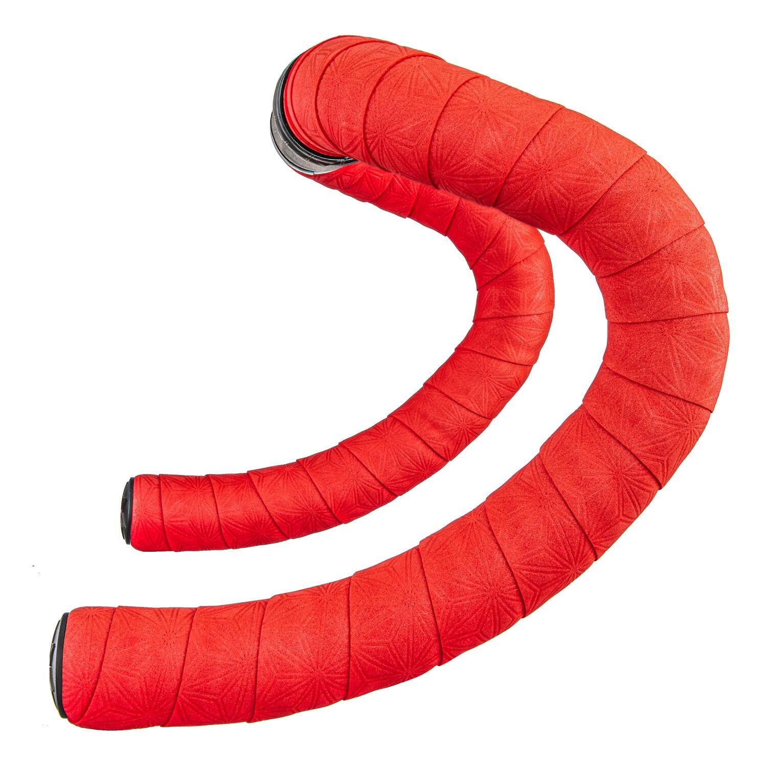 SUPACAZ Nastro manubrio ciclismo Supacaz - Suave - Rosso neon + Tappi SL