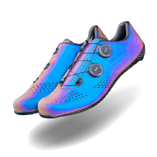 Supacaz Kazze Oil Slick Réfléchissant Carbone Vélo de route Chaussures-UE 37
