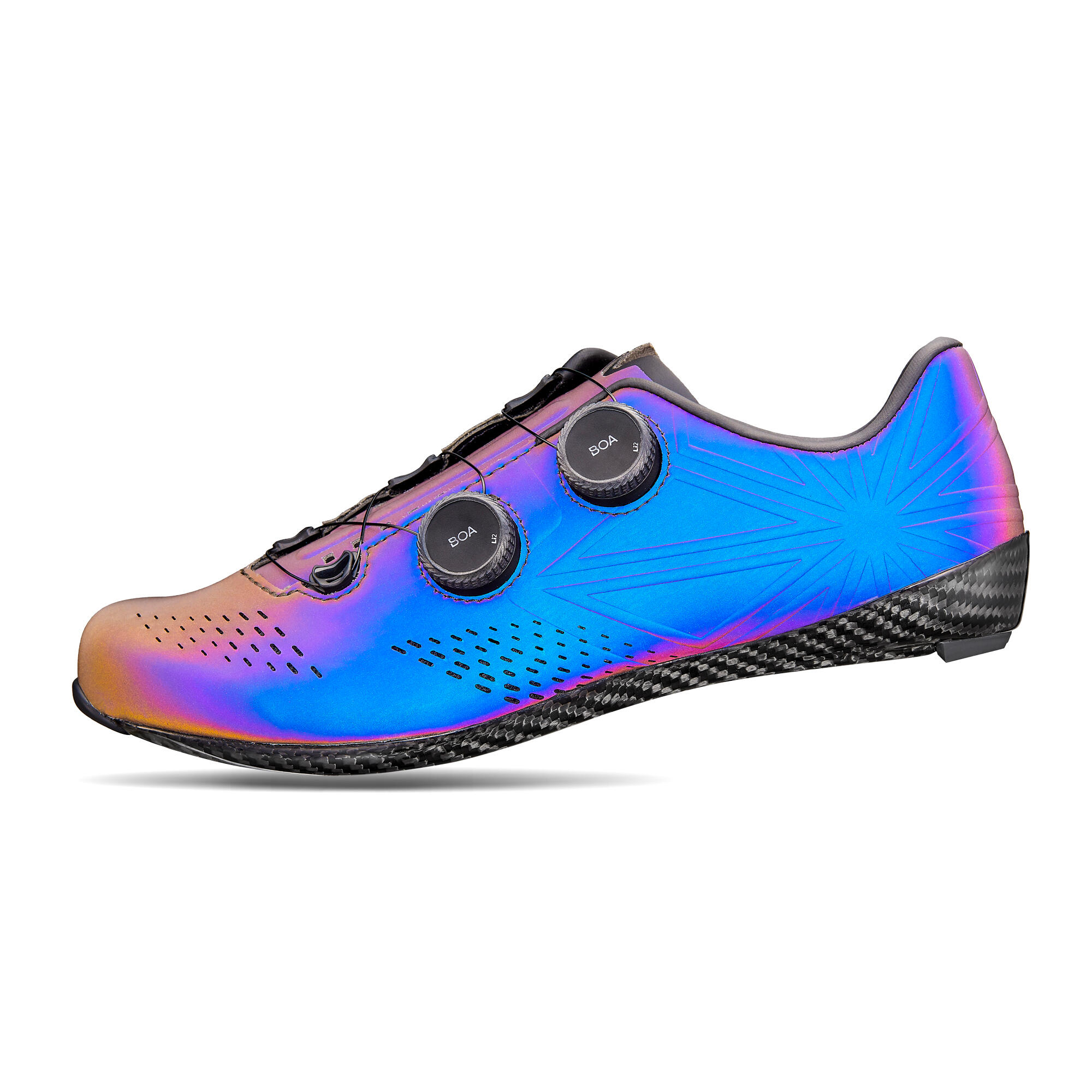 Supacaz Kazze Oil Slick Reflectante Carbon Zapatillas Carretera-EU 40 3/5