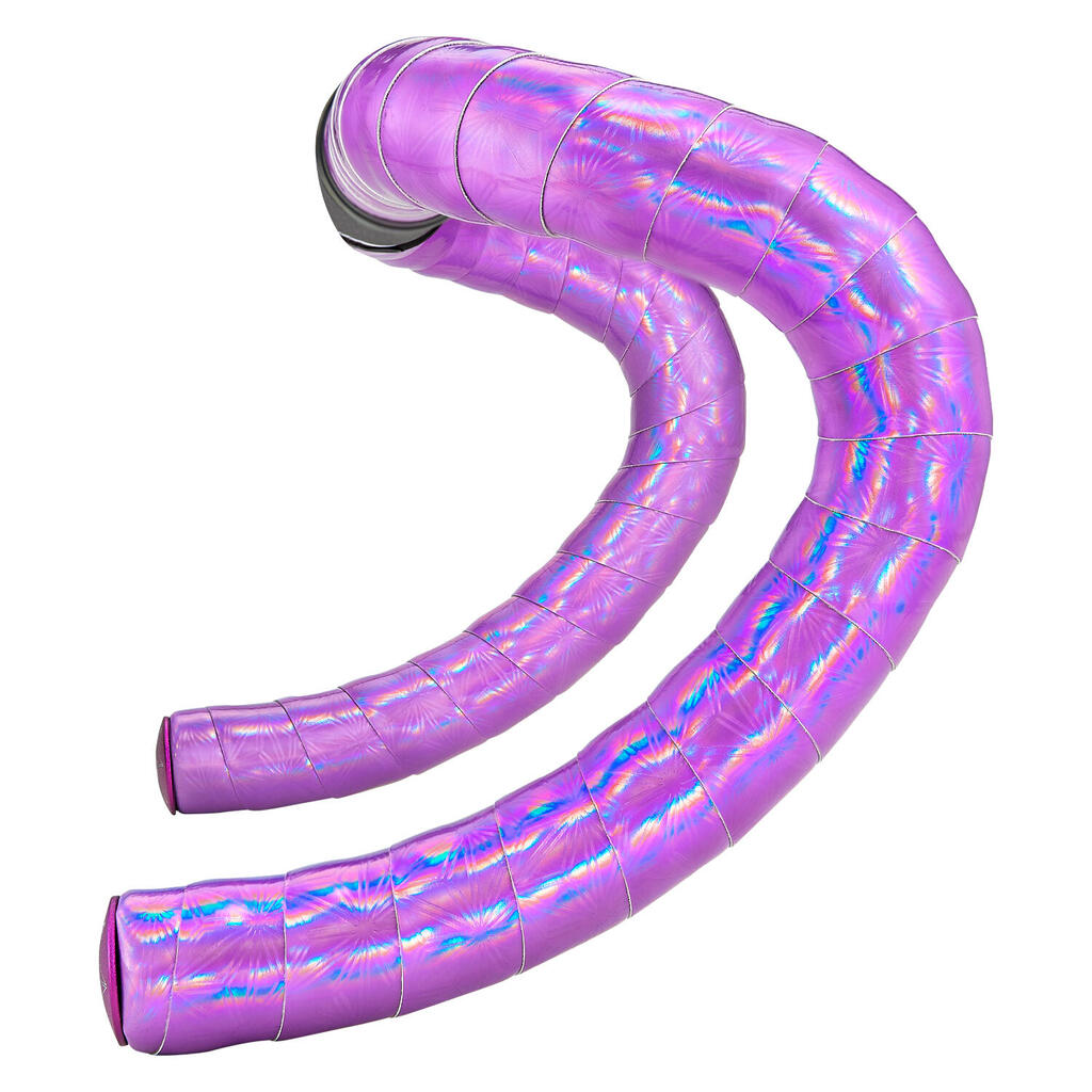 Supacaz Cycling Bar Tape - Prizmatik - Purple Haze + Ano Purple Plugs