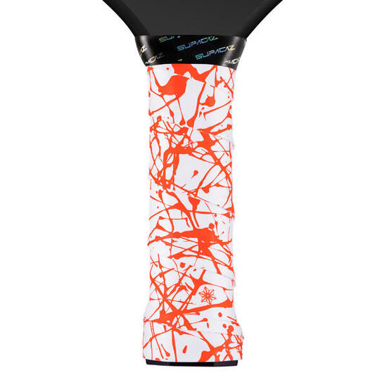 Supacaz Super Sticky Kush-Surgrip adhérent Pickleball-Splat-Orange Néon