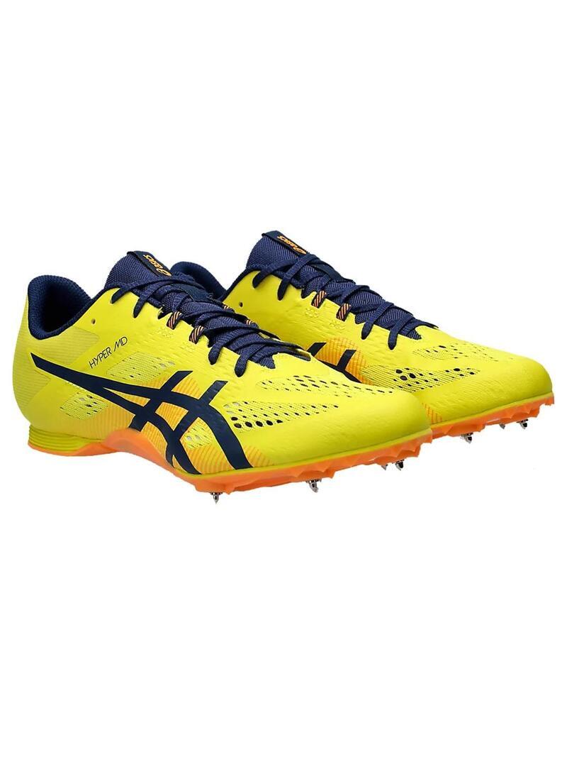 Scarpa da corsa con chiodi Asics Hyper mid gialla 4/7