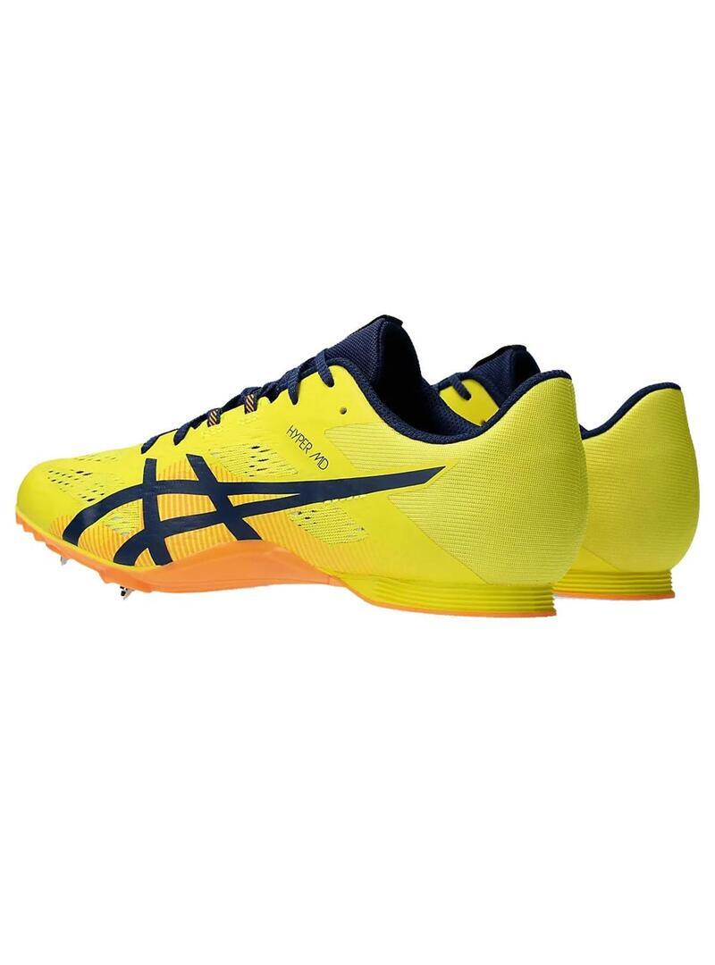 Scarpa da corsa con chiodi Asics Hyper mid gialla 5/7