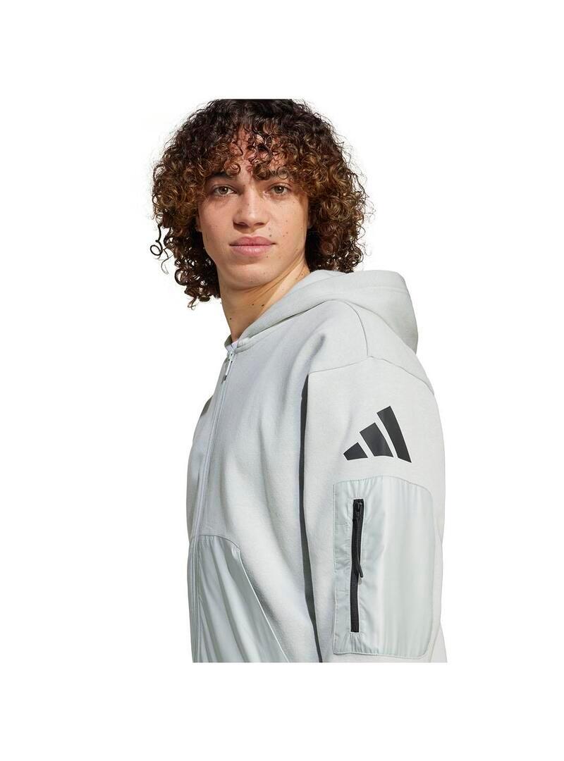 Sweatshirts polaires pour homme Adidas M fz Gris 4/5