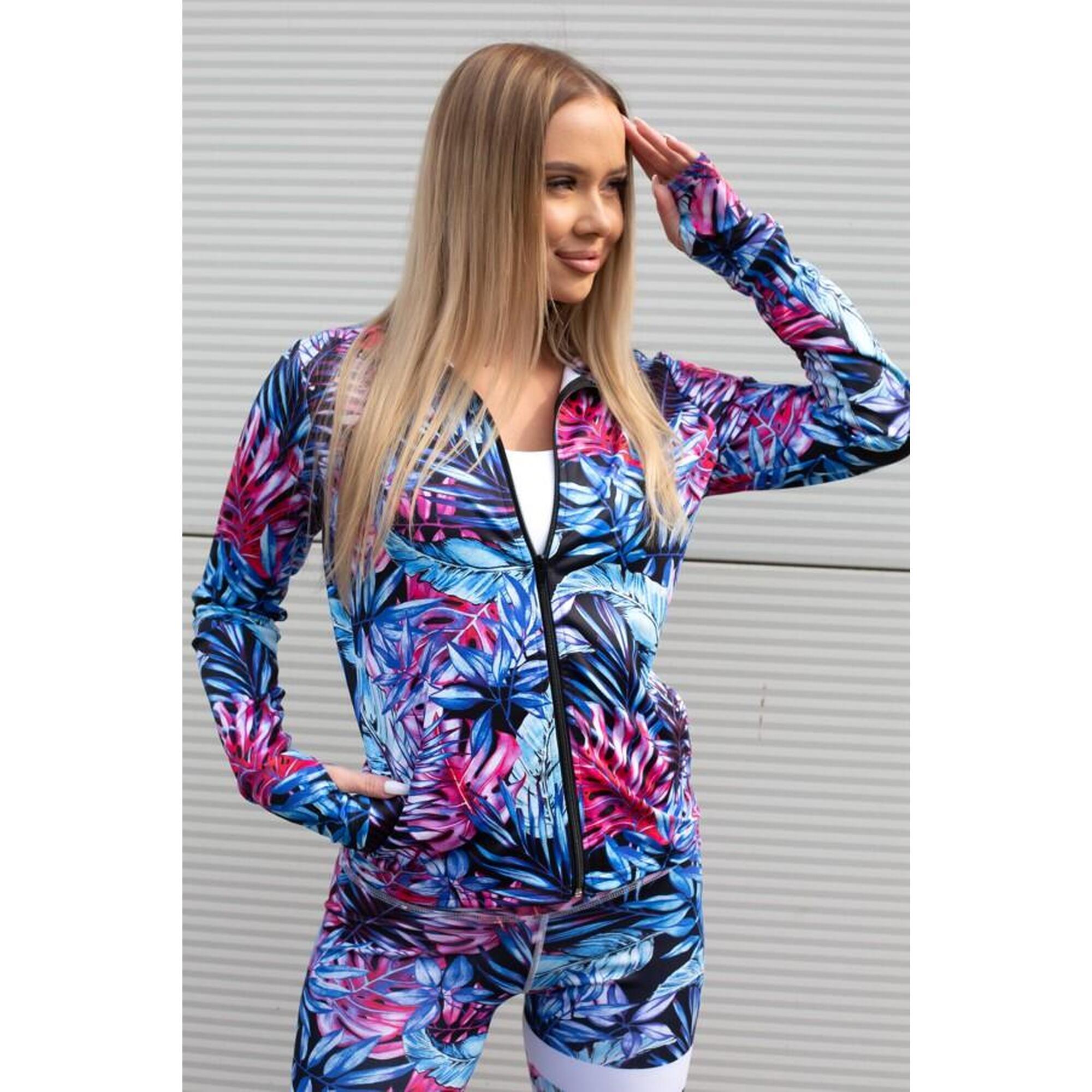 Bluza termiczna damska do biegania 2skin Time to Run Tropicana