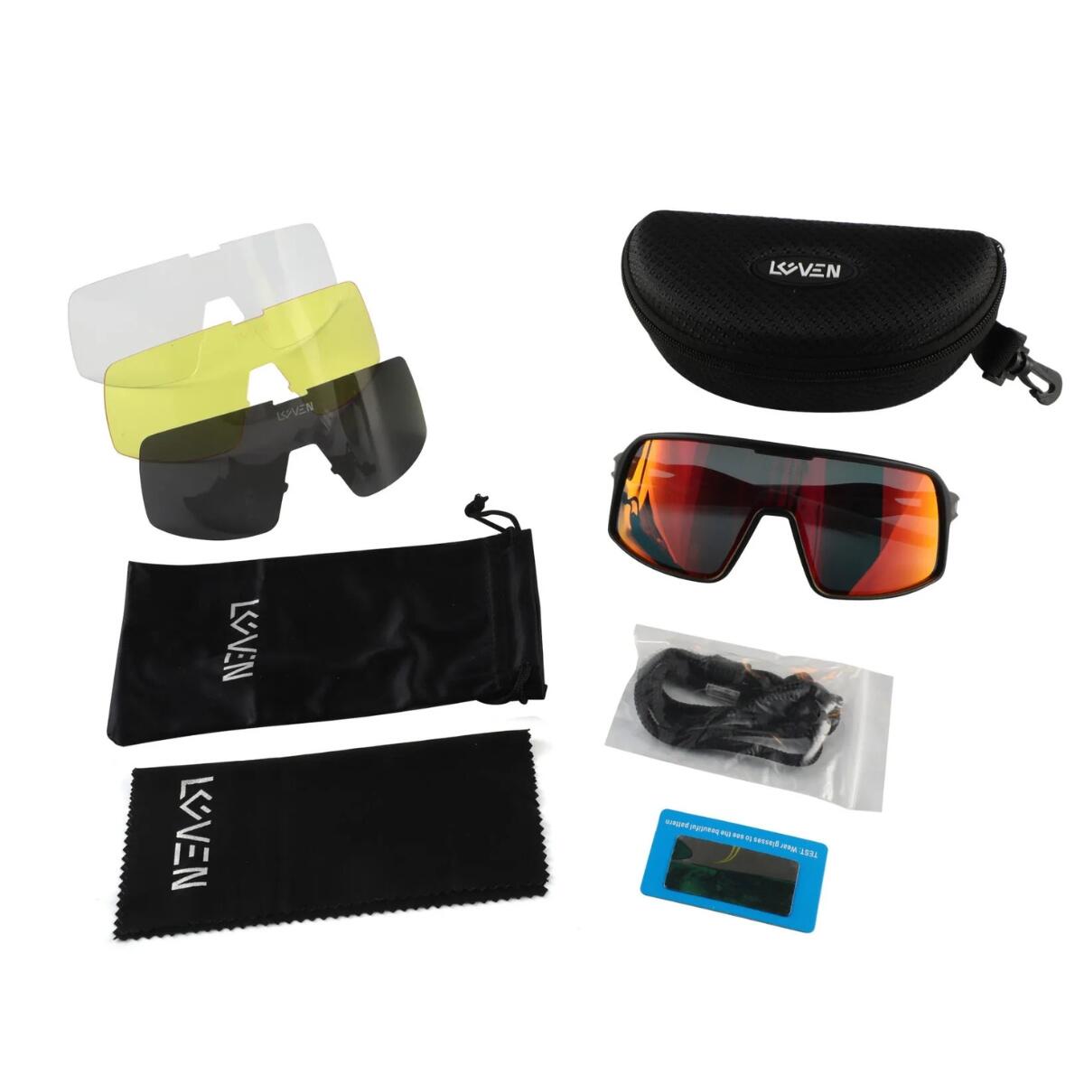 Occhiali da ciclismo UV400 per adulti Loven 2/5