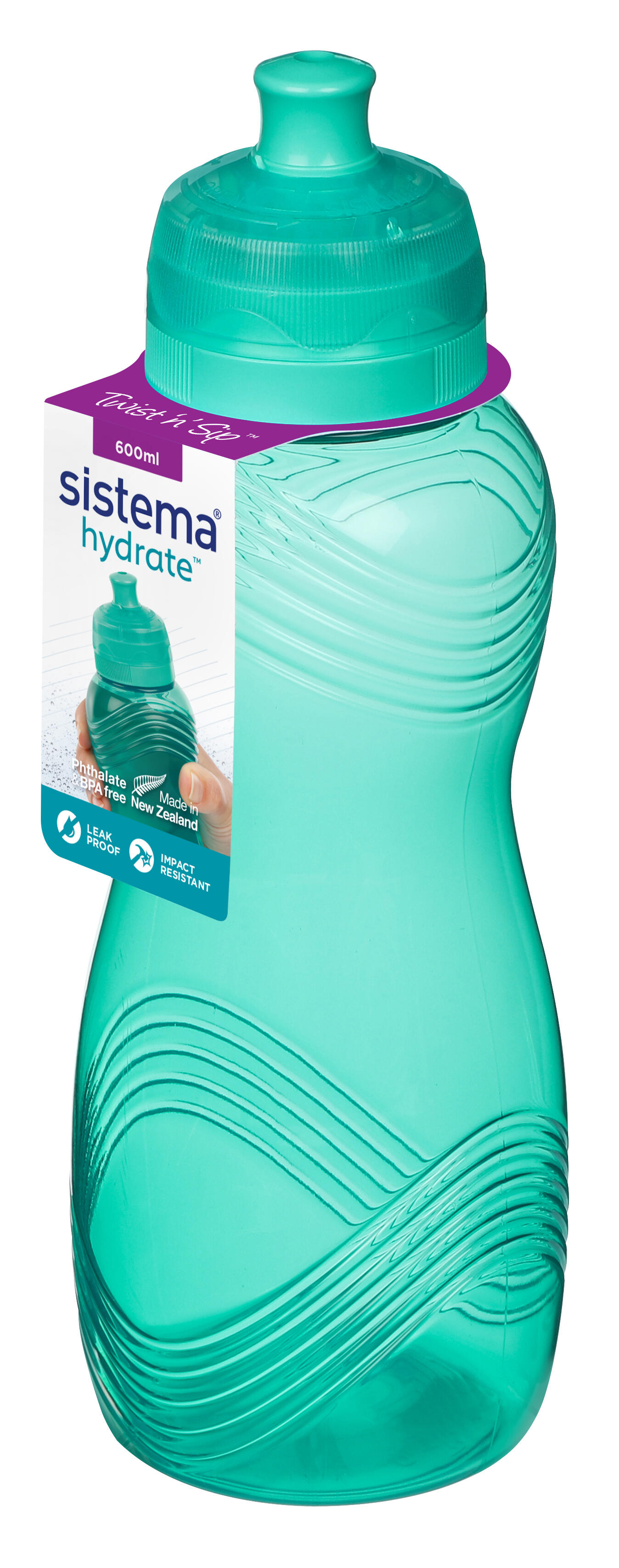 Láhev na pití Hydrate™ Wave Twist ‘n’ Sip 600 ml 3/3