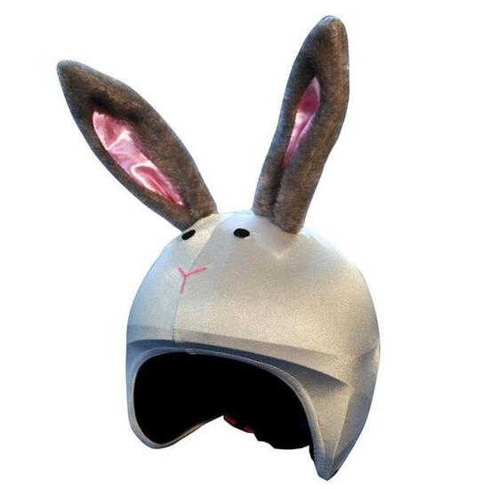Housse de casque fantaisie - Coolcasc - Lapin gris - Taille unique