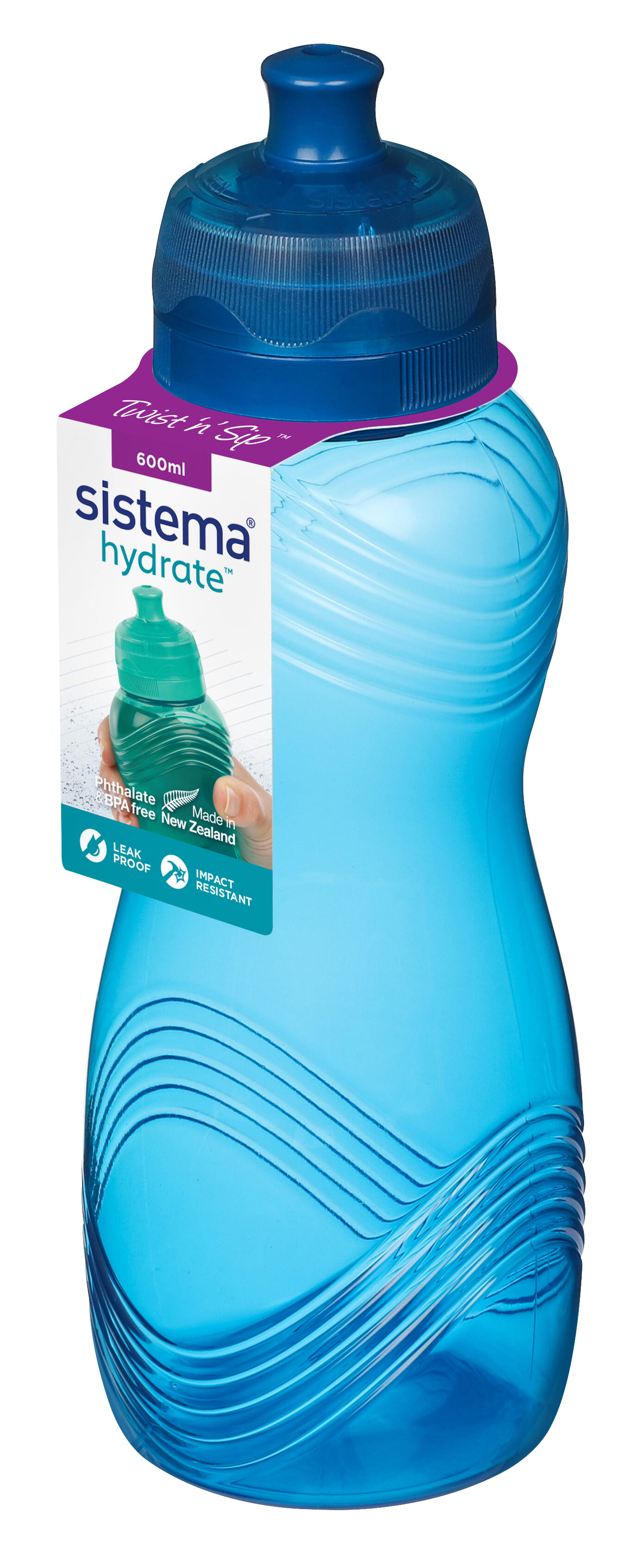 Láhev na pití Hydrate™ Wave Twist ‘n’ Sip 600 ml 3/4