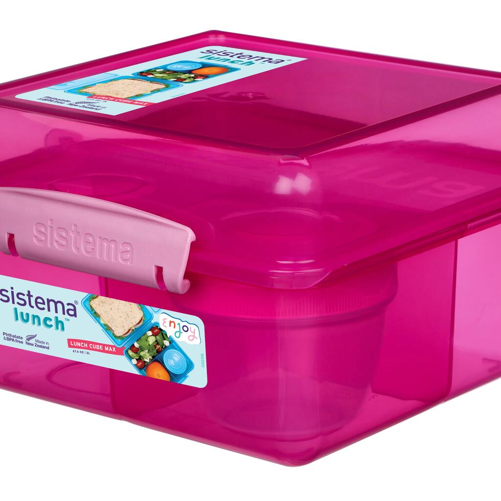 Trojkomorový desiatový box Lunch™ s nádobou na jogurt a dvojitým viečkom 2 l