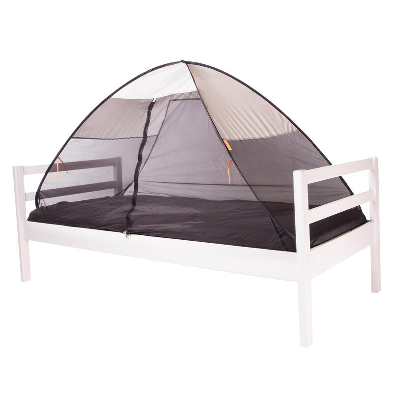Cort de pat de lux cu plasă anti-țânțari - Pop-Up - 200x90 cm - Crem