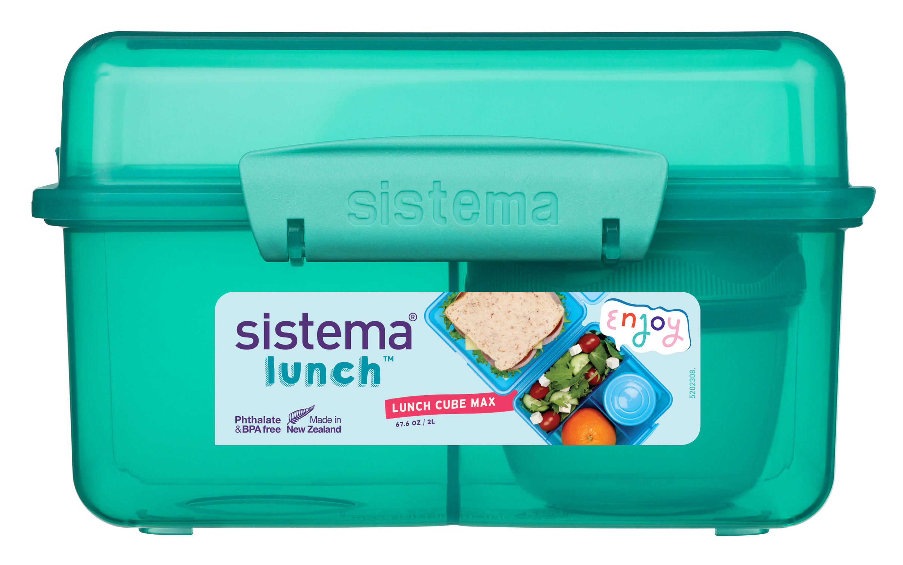 Tříkomorový svačinový box Lunch™ s nádobou na jogurt a dvojitým víčkem 2 l 2/4