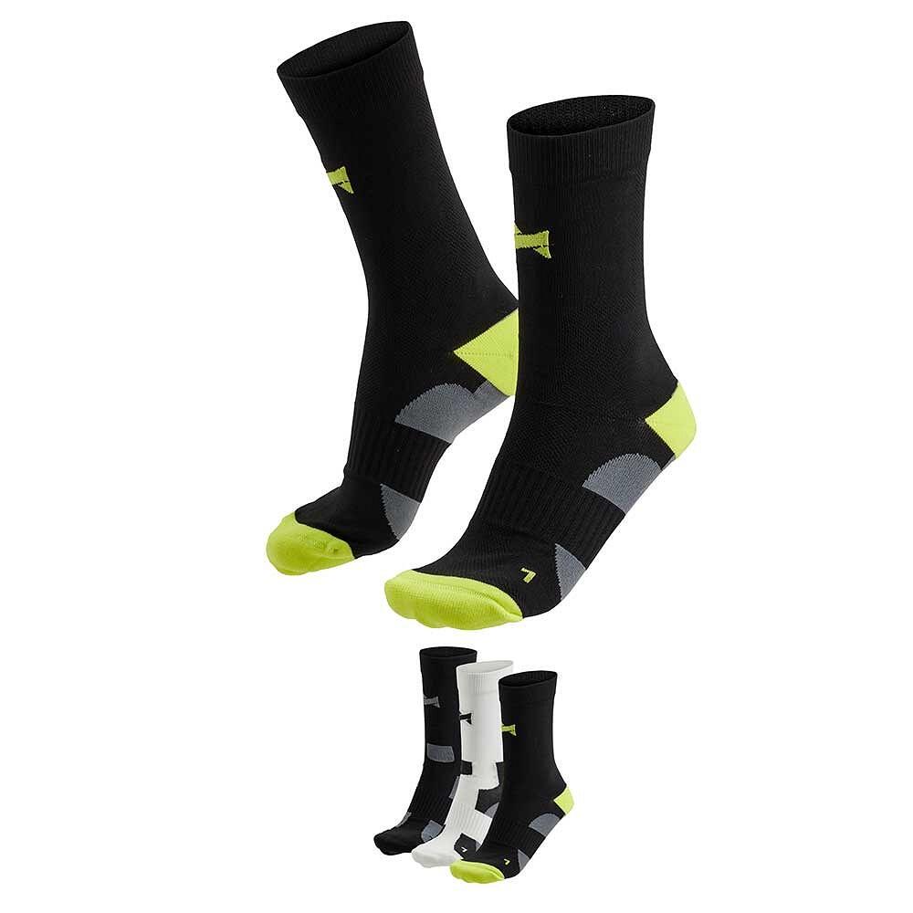 Fahrradsocken 3 Paar Schwarz für Rennrad und Mountainbike 6/7