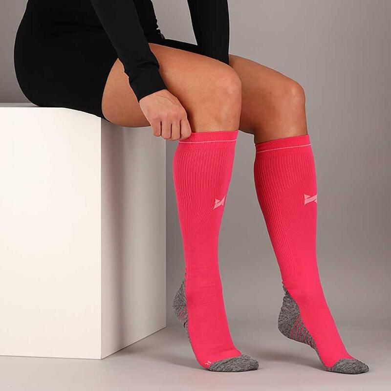 Xtreme Chaussettes de compression de course à pied 2 paires Multicolore Rose