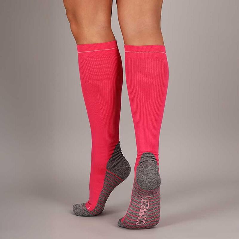 Xtreme Chaussettes de compression de course à pied 2 paires Multicolore Rose