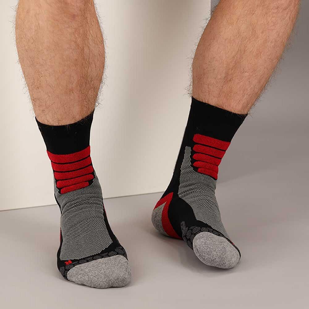 Chaussettes de randonnée Coolmax® mi-hautes 6 paires – Noir 5/7