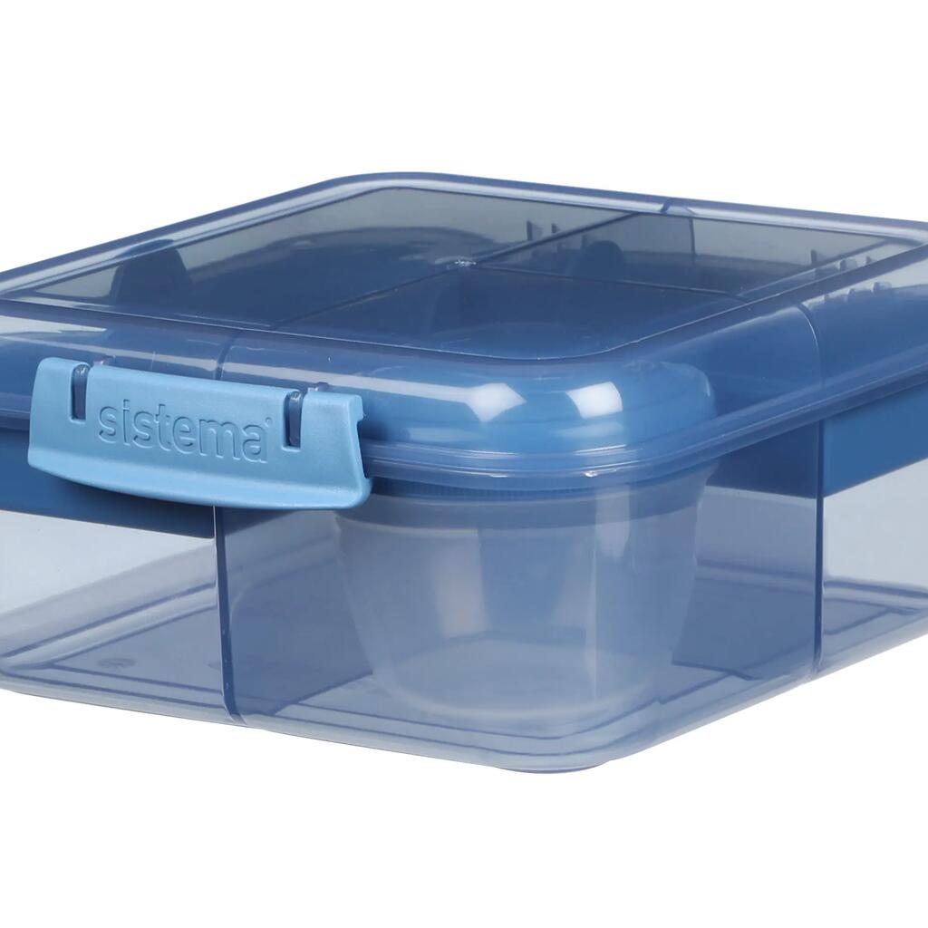 Trojkomorový desiatový box Ocean Bound s nádobou na jogurt a 2 tácky 1,25 l