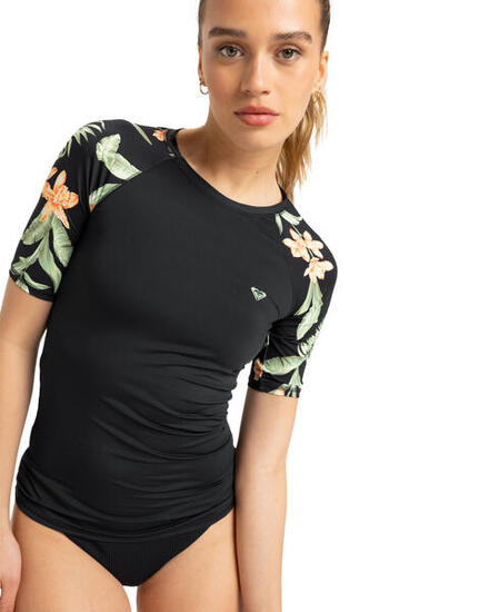 Surf-T-Shirt LYCRA Schwarz Dames