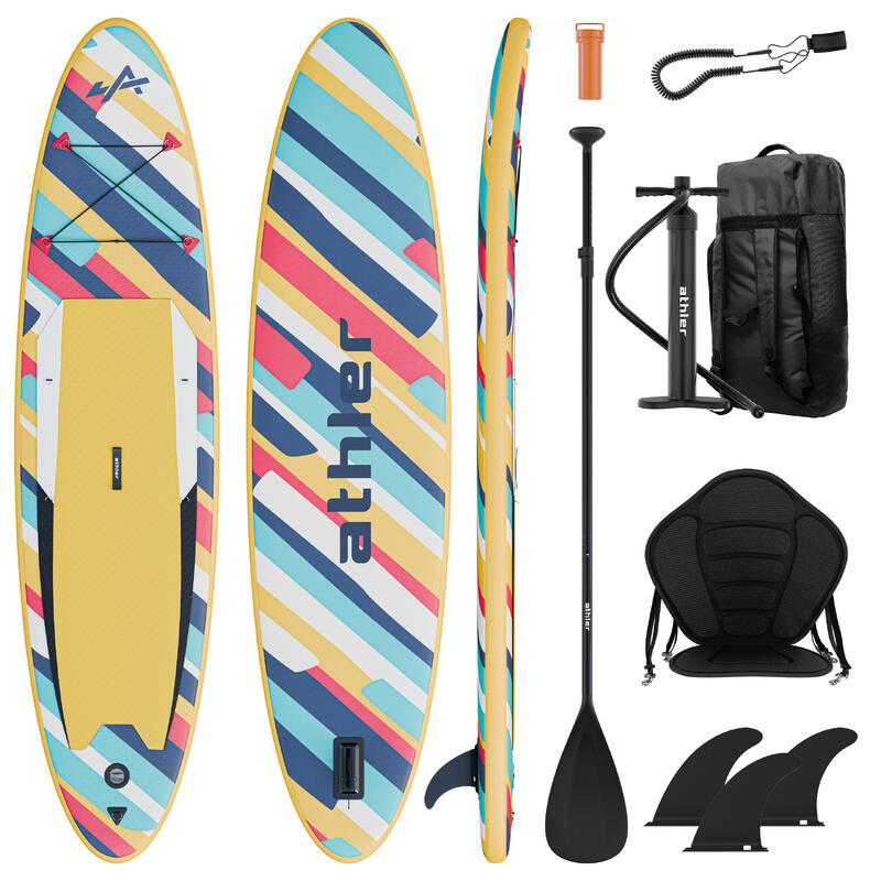 Deska SUP pompowana 2w1 Athler Sea 70, 330cmx80cm, Duża Stabilność + Akcesoria