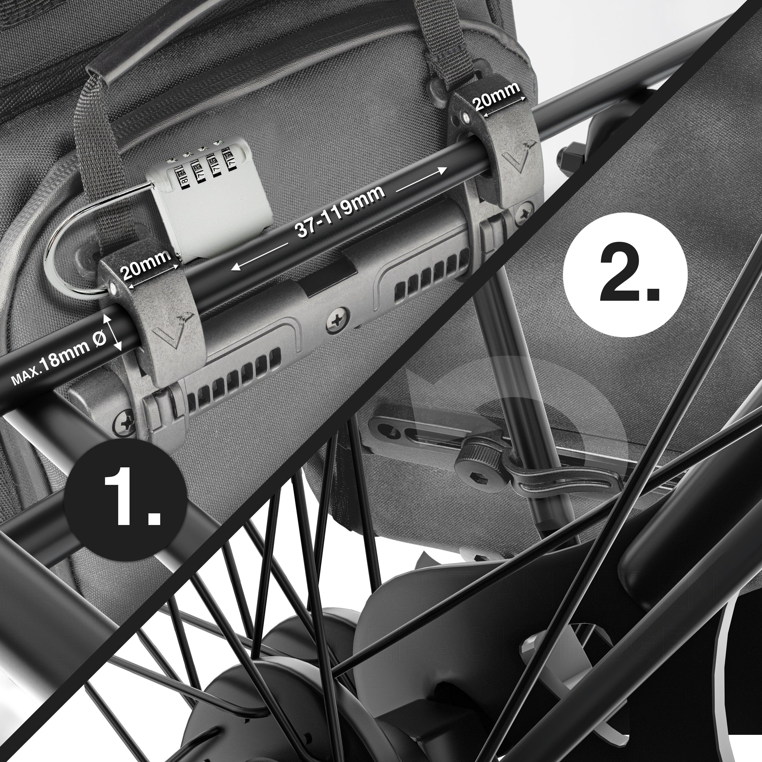 Sacoche velo porte bagages bikepacking, velo sac a dos etanche 23L 5/7