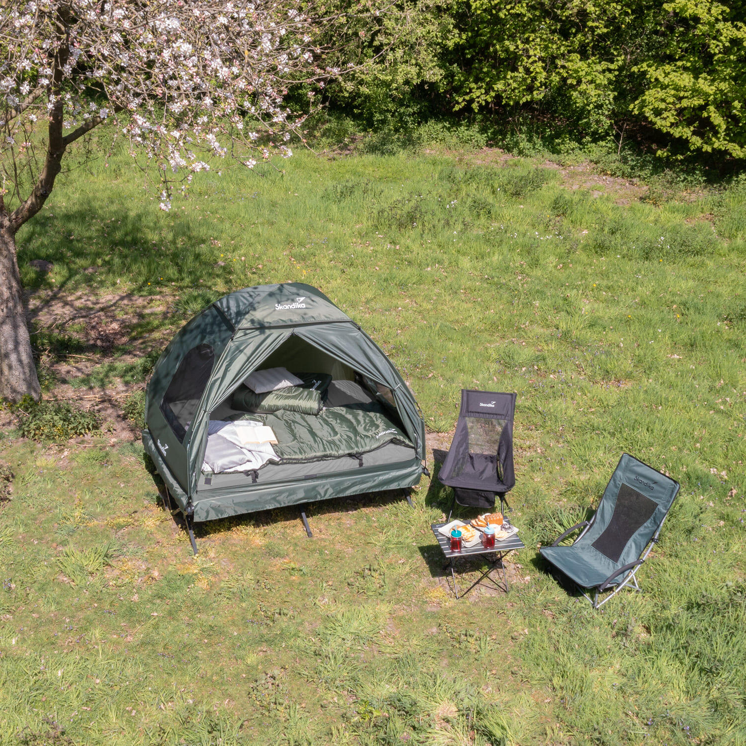 Regenhoes voor tentbed verhoogd campingbed Haug voor 2 personen 7/7