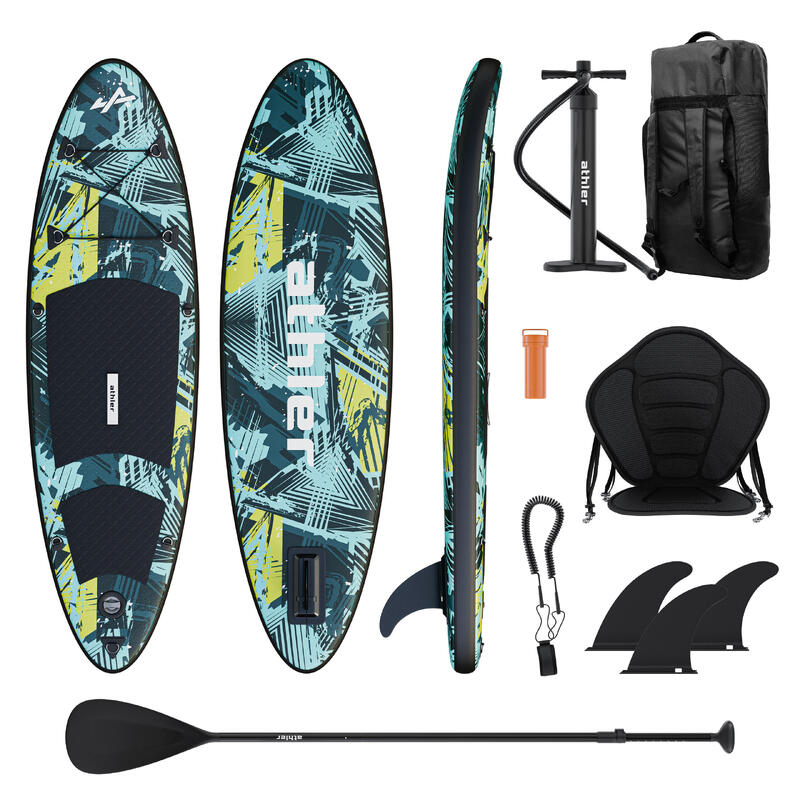 Deska SUP dla młodzieży pompowana 2w1 Athler Splash 50, Lekka 200x55cm, Zwrotna