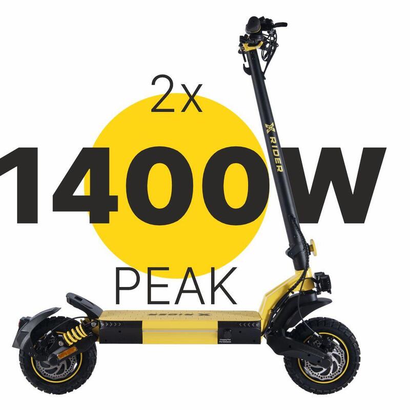 Hulajnoga elektryczna XRIDER F10Pro Aplikacja KERS 2x1400W PEAK bateria 18.2 Ah