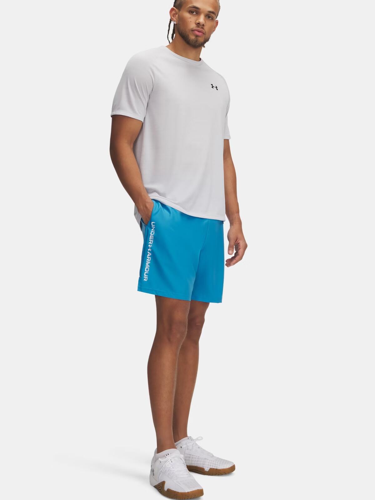 Short UA Tech™ Woven Wordmark Bleu éther pour homme 5/5