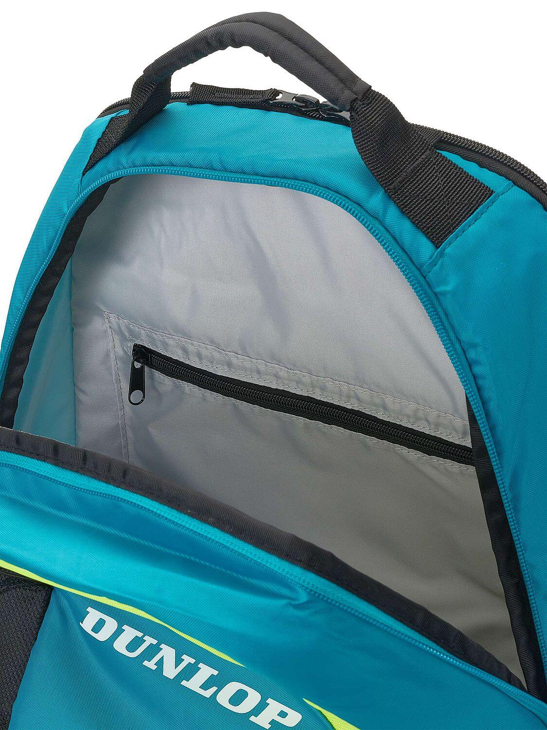 Dunlop SX Club Tennis Backpack - Teal/Yellow 6/6
