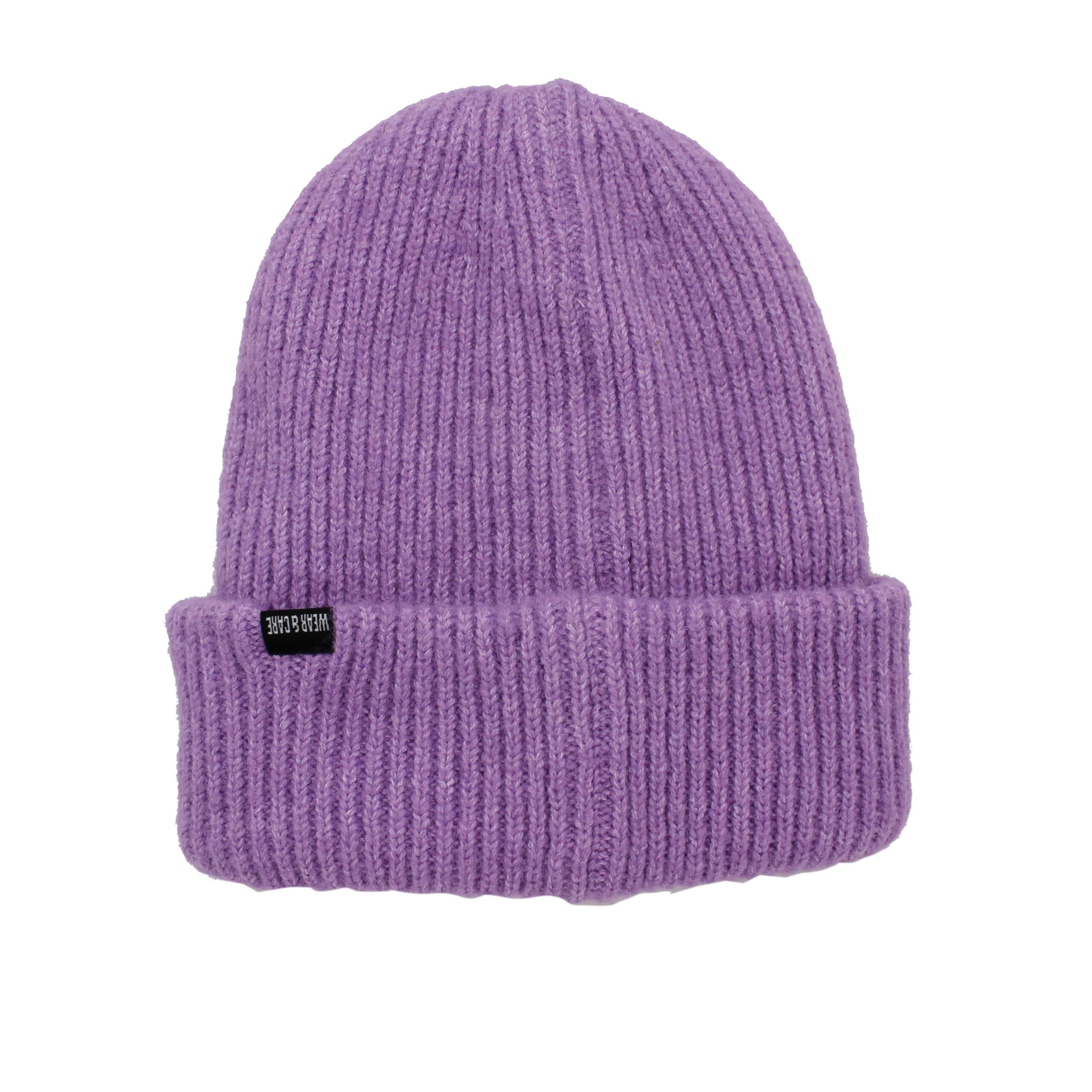 Fluorescerende wintermuts - Man/Vrouw - Eén maat (Lila) 2/4