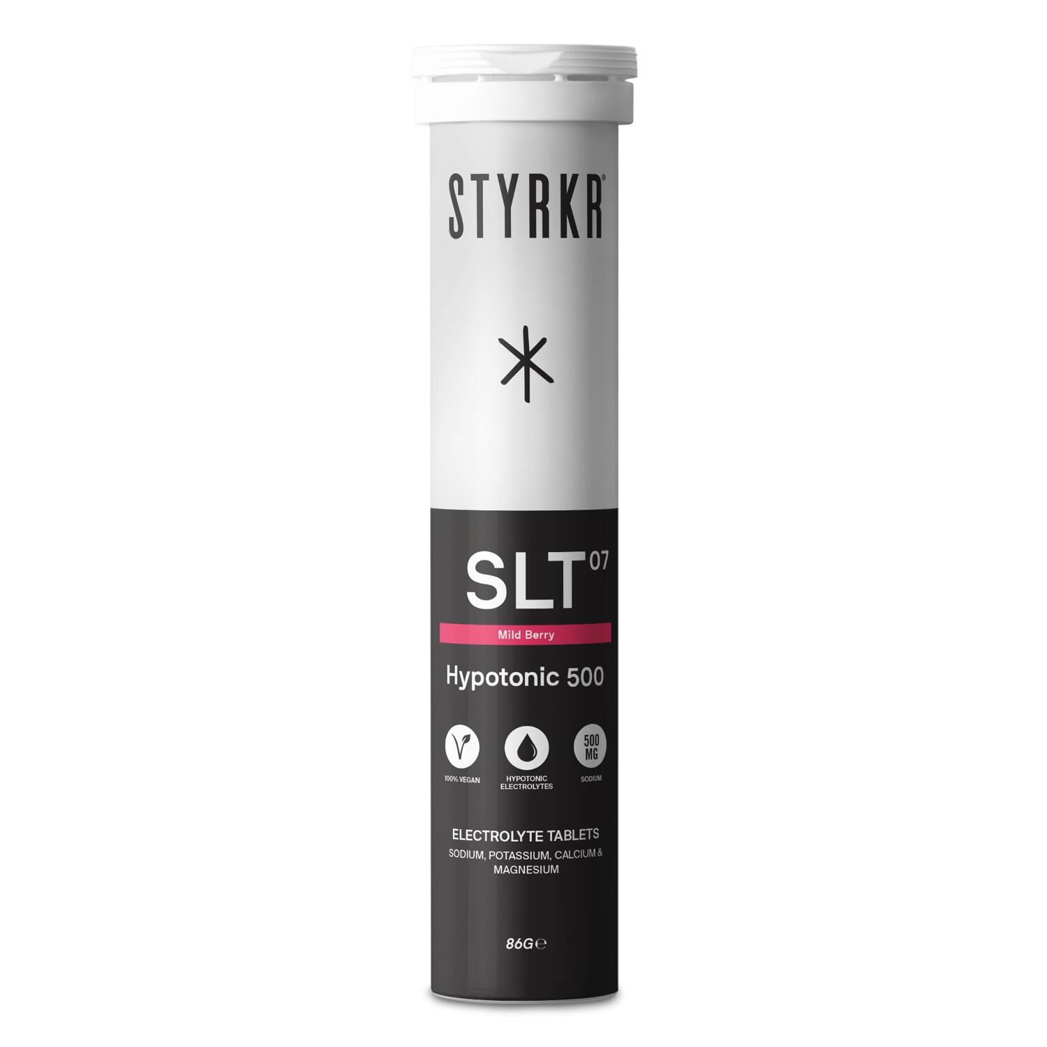 Styrkr - 1 Tube 12 Comprimés Slt07 Electrolytes 500mg Saveurs Baies Rouges - Poudre Isotonique - Decathlon