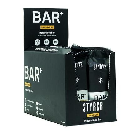 Styrkr BAR+ Citron – Boîte de 12 barres – Récupération 3:1 – Végan 74g