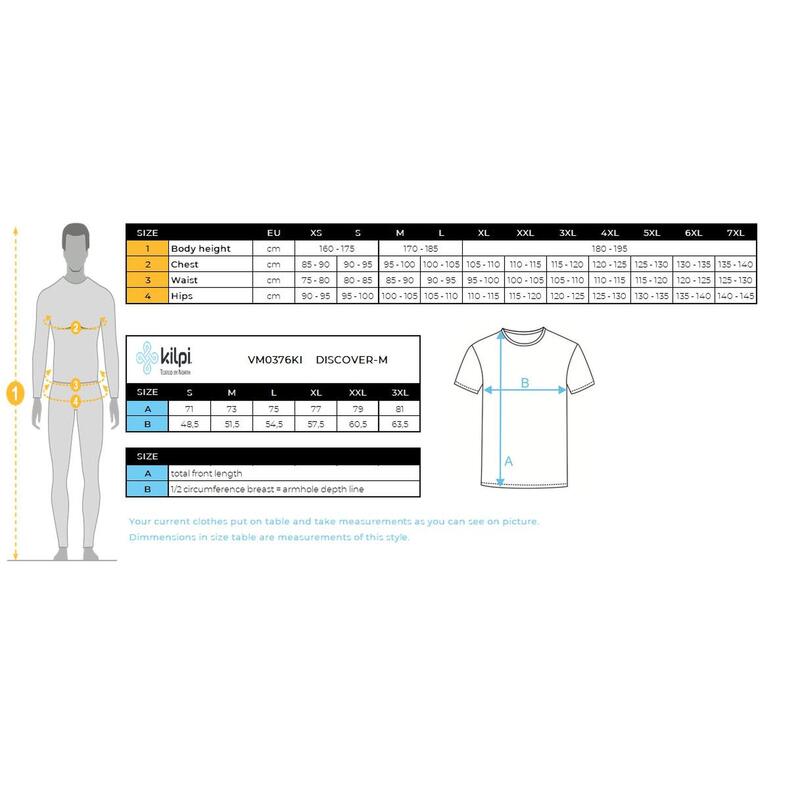 Tricou KILPI Discover, Negru, Barbati