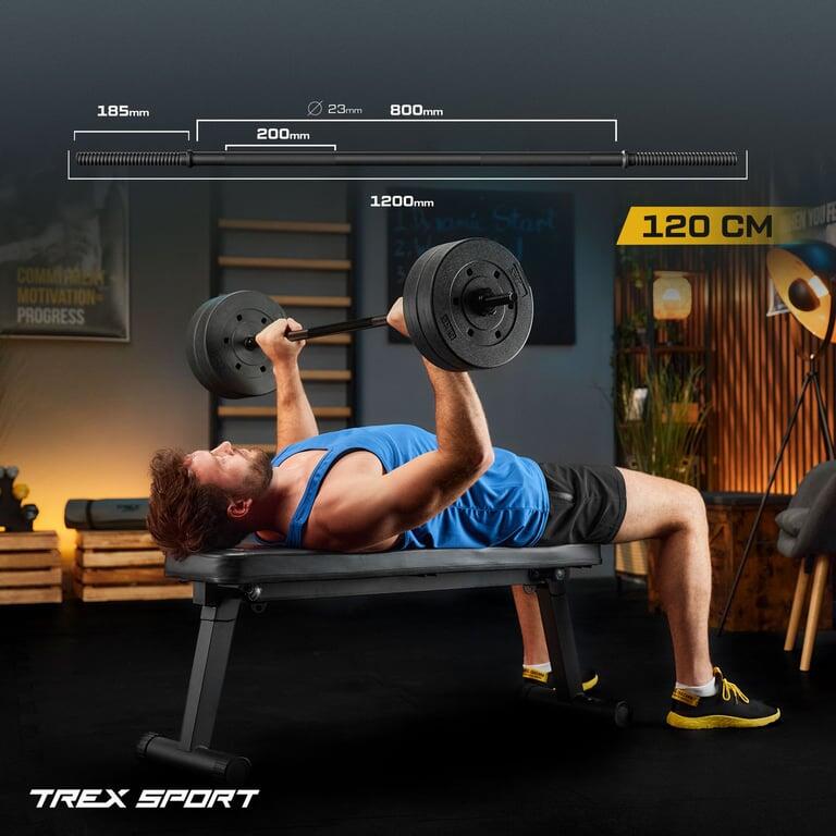 Barre de musculation droite Trex Sport TX-120SP 120 cm 25 mm en acier 100 kg 4/7